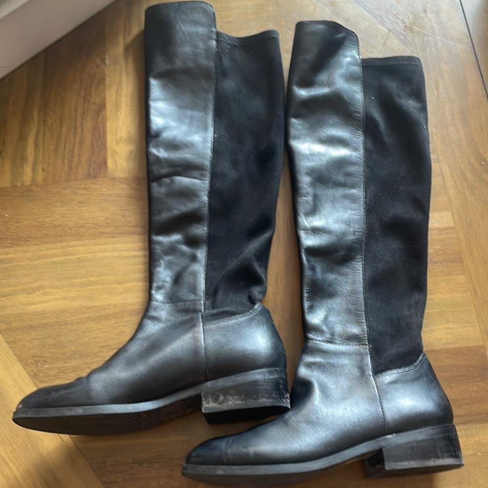 Knee high boots.